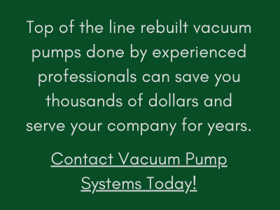 A top quality rebuilt vacuum pump can save you thousands and serve your company for years. (1) nash vacuum pumps cl series